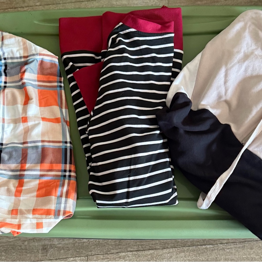 Black and White Striped Women's Hoodie and cardigan bundle